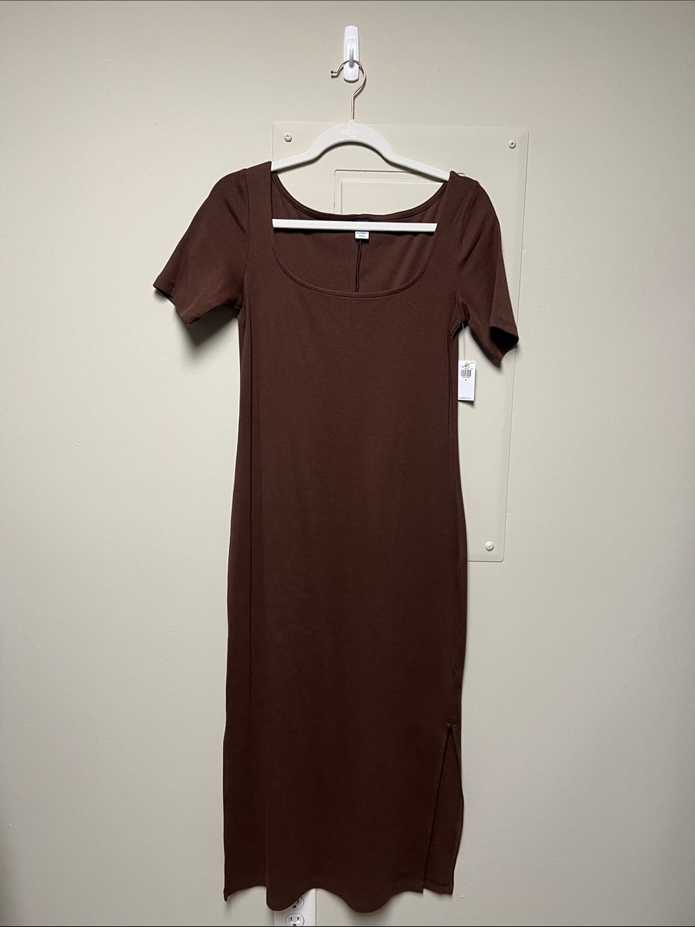BNWT old navy brown ribbed midi / maxi dress